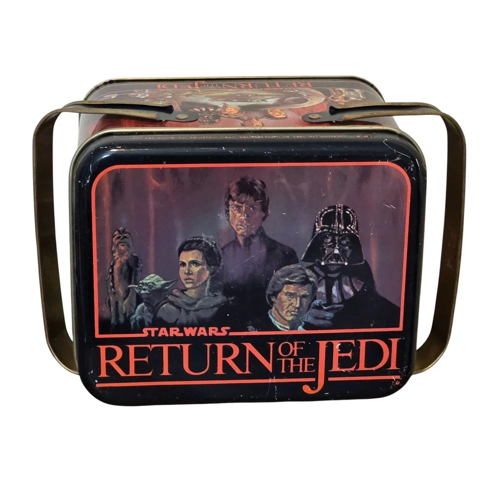 1983 Chein Star Wars Return Of The Jedi ROTJ Collectible Tin Box w/ Handles